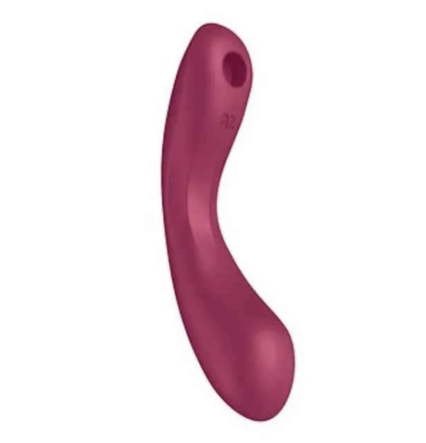 Вакуумный стимулятор клитора с вибрацией Satisfyer Curvy Trinity 1 (бордовый)