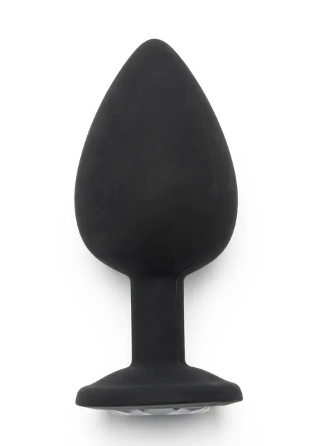 TOYJOY Diamond Booty Jewel Large - Korek analny, Czarny, 9 cm