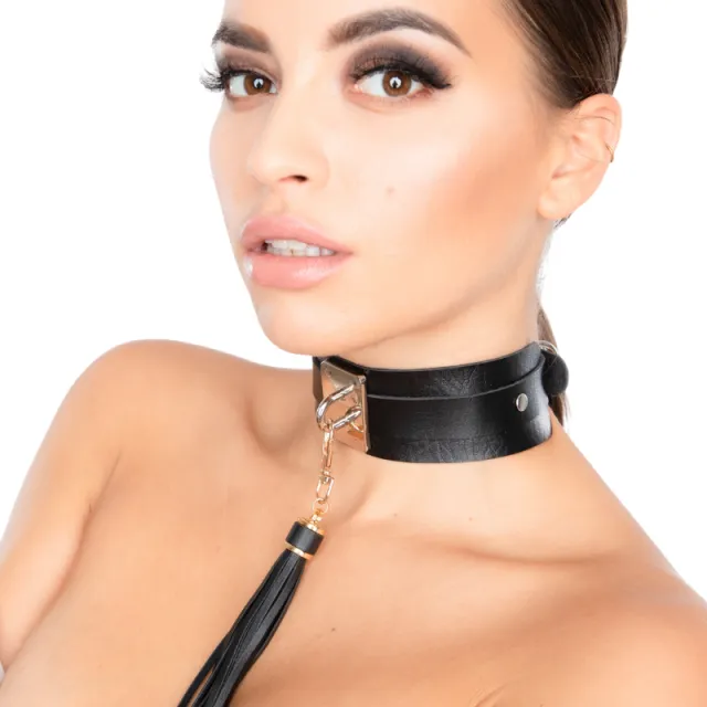 Нашийник Kinky Diva Collar Me! Teasing Tassel Collar, 43.5 см (чорний)