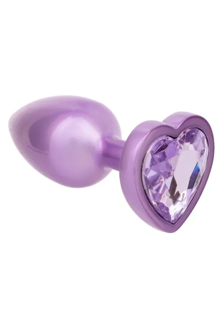 Анальная пробка Calexotics Diamond Heart Plug S, 6 см (фиолетовый)