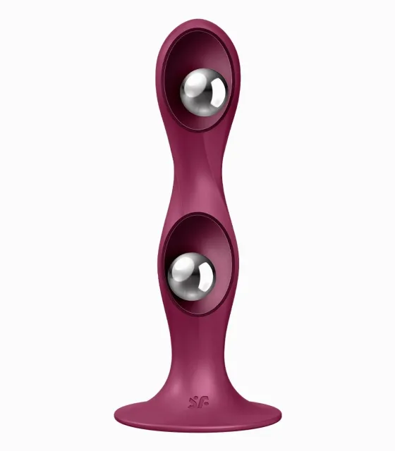 Satisfyer Double Ball-R - Dildo, Bordоwy, 17.7 cm