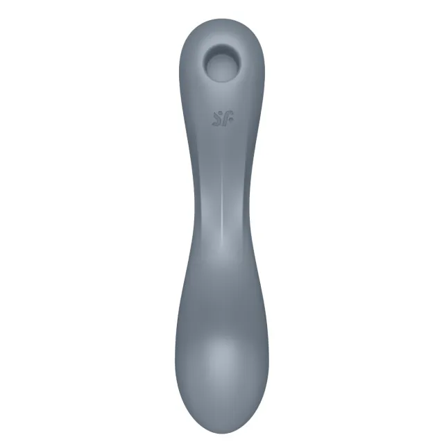 Вакуумный стимулятор клитора с вибрацией Satisfyer Curvy Trinity 1 (серый)