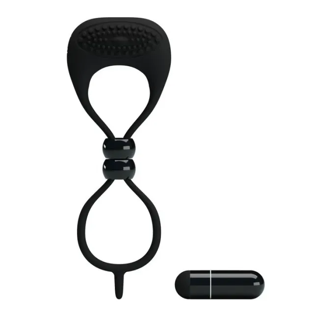 Pretty Love Locker - Pierścień wibracyjny, Czarny, 13, 6 cm