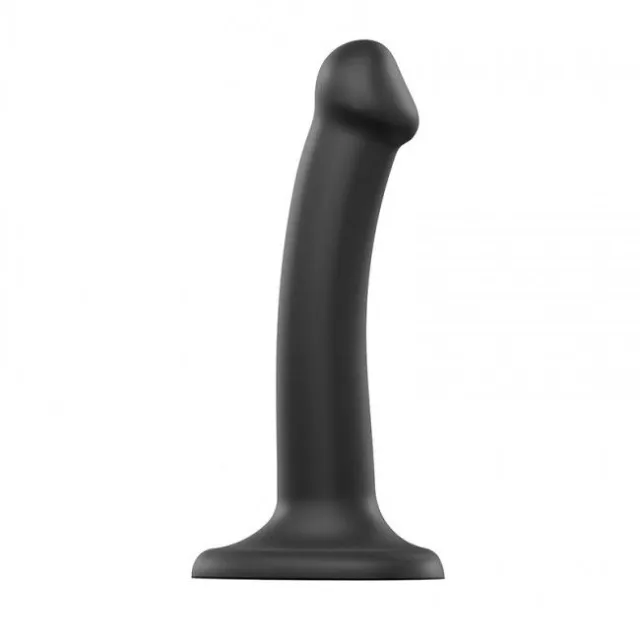 Фаллоимитатор Strap-On-Me Bendable Double Density M, 18 см (черный)