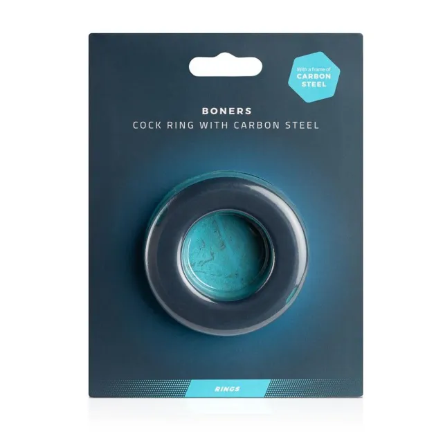 Эрекционное кольцо Boners Cock Ring With Carbon Steel (серрый)