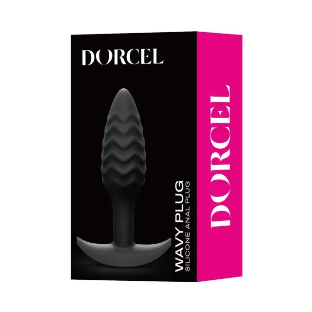 Анальная пробка Dorcel Wavy Plug, 10,6 см (черный)