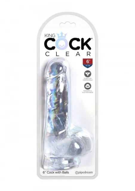 Фаллоимитатор King Cock Clear 6 Inch, 17,7 см (прозрачный)