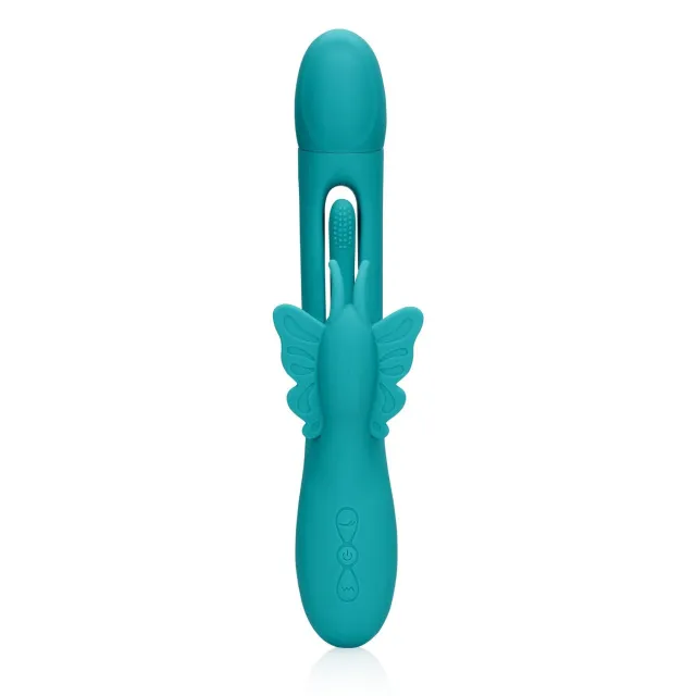 Вібратор Loveline Flapping G-Spot Butterfly, 25.7 см (бірюзовий)