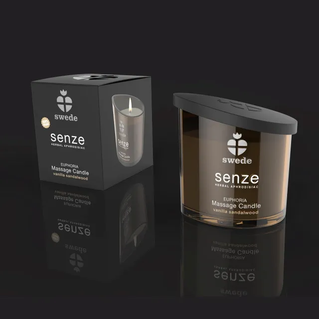 Свічка для масажу Senze Euphoria Massage Candle ваніль/сандал, 50 мл