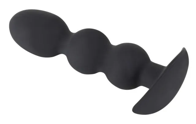 Анальна пробка Orion Black Velvets Heavy Beads, 13,3 см (чорний)