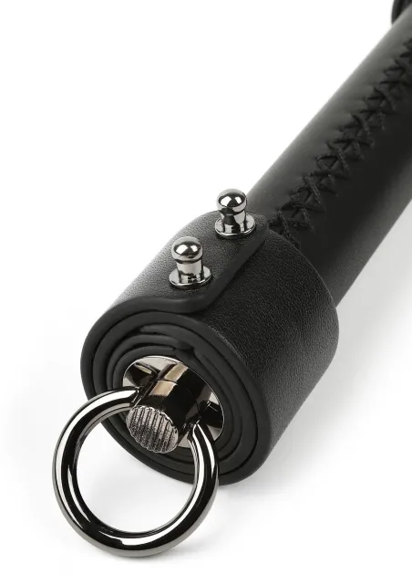Флоггер Hidden Desire Genuine Leather Knot Flogger, 55 см (черный с красным)