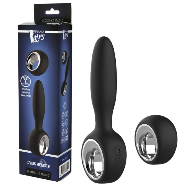 Анальна пробка Dream Toys Crius Remote Plug, 15 см (чорний)
