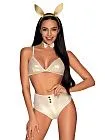 Эротический костюм Obsessive Neo Goldes, L/XL (белый)