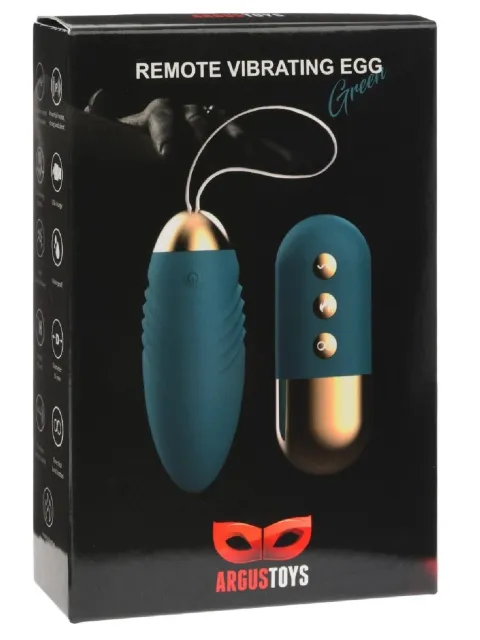 Віброяйце Argus Remote Vibrating Egg Burst, 8.3 см (зелений)