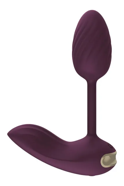 Dream Toys Essentials Flexible Wearable Vibrating Egg - Wibrujące jajko, Fioletowy, 10 cm