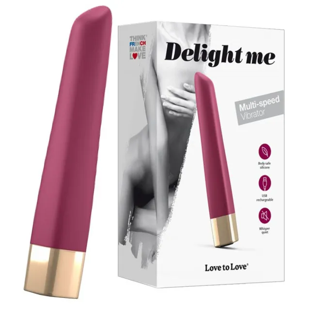 Вібратор Love To Love Delight Me, 12,5 см (бордовий)