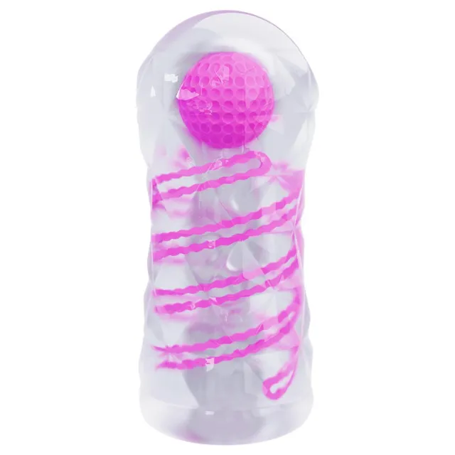 Pretty Love Transparent Spiral - Masturbator, Różowy, 15 cm