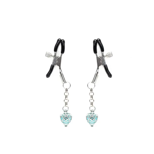 Затискачі для сосків Liebe Seele Glow-in-dark Nipple Clamps (синій)