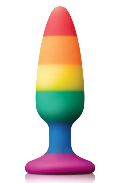 Анальная пробка Colours Pleasure Medium Plug Pride Edition, 13.3 см (мульти)