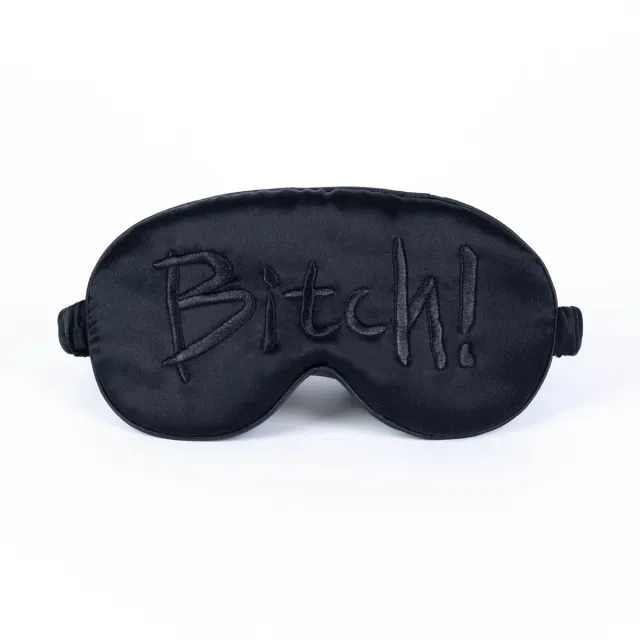 UPKO Embroidered Silk Blindfold - Opaska na oczy, Czarny, 20.5 cm