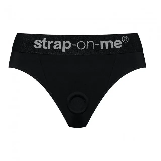 Трусы-стринги для страпона Strap-On-Me Harness Lingerie Heroine, L (черный)
