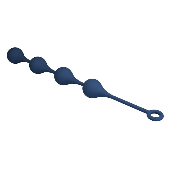 Анальная цепочка Mr. Play Waterdrop Anal Balls XL, 52.5 см (синий)