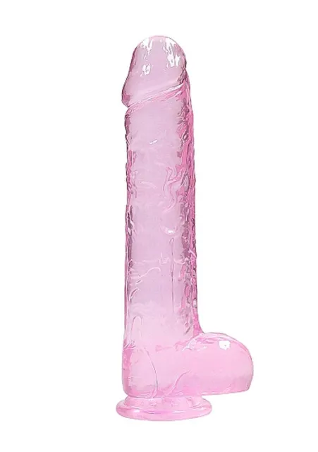 Фаллоимитатор Realrock Crystal Clear 9", 25 см (розовый)