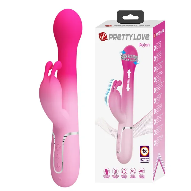 Вибратор- кролик Pretty Love Dejon Twinkled Tenderness, 22,6 см (розовый)