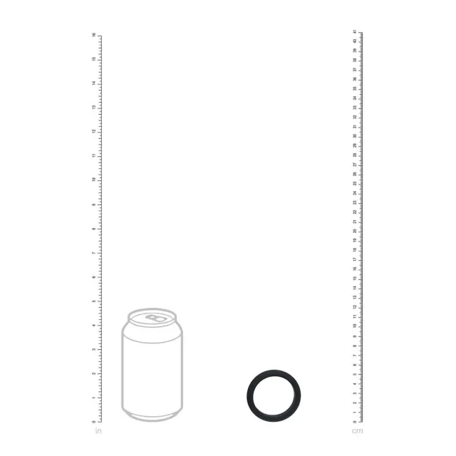 Shots Wide O Silicone Cockring - Pierścień erekcyjny, Czarny, 4.2 cm