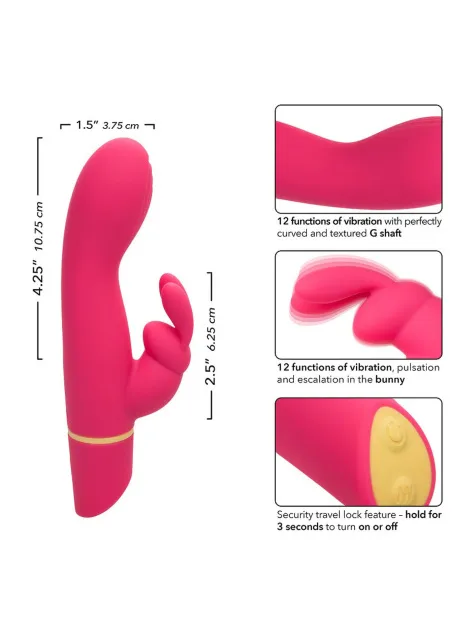 Вибратор кролик CalExtoics Love Bunny, 19 см (розовый)