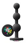 Анальная цепочка Glams Ripple, 10.5 см (черный)