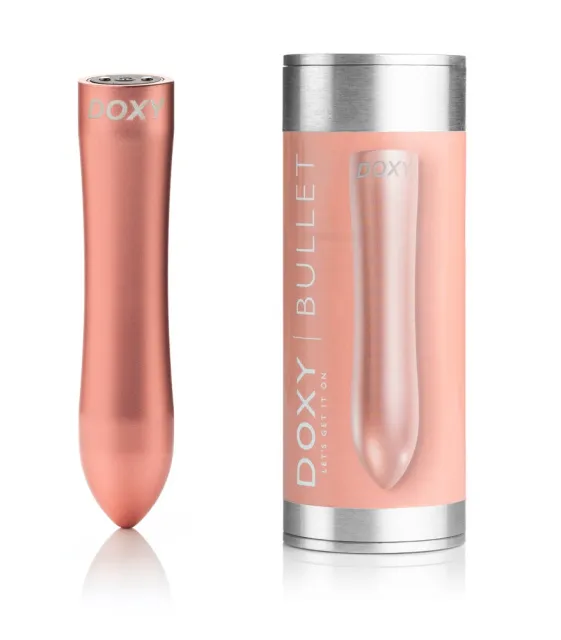 Вібратор Doxy Bullet, 12 см (рожеве золото)