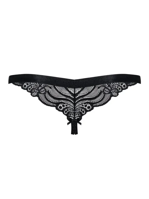 Obsessive 828-Thc-1 - Seksowne stringi z otwartym krokiem, S/M