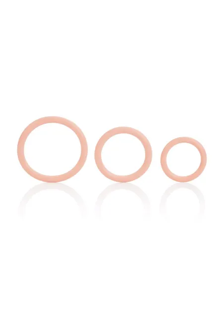 Эрекционное кольцо Calexotics Tri-Rings, 3 шт (телесный)