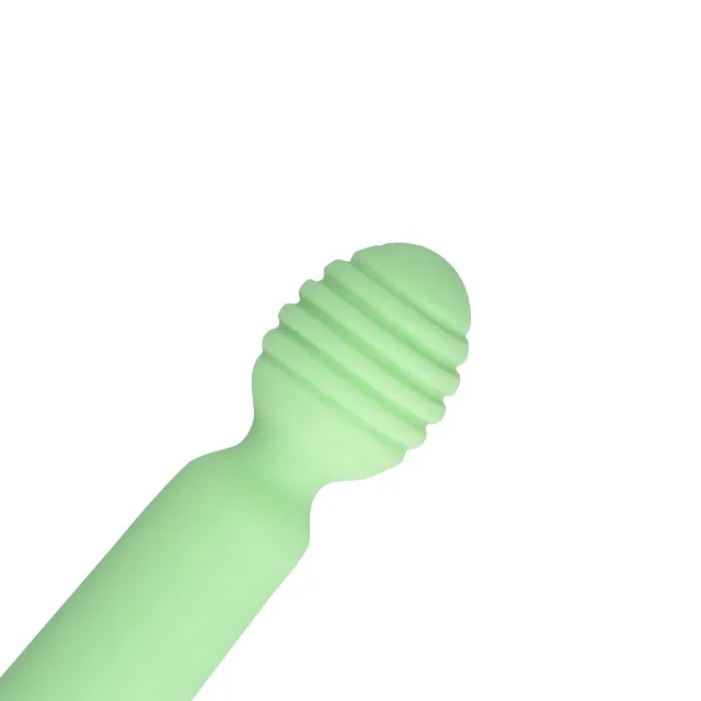 Вібратор Loveline Ribbed Mini, 12 см (зелений)