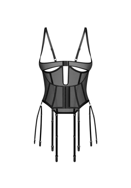 Корсет Obsessive Euphori, S/M (черный)