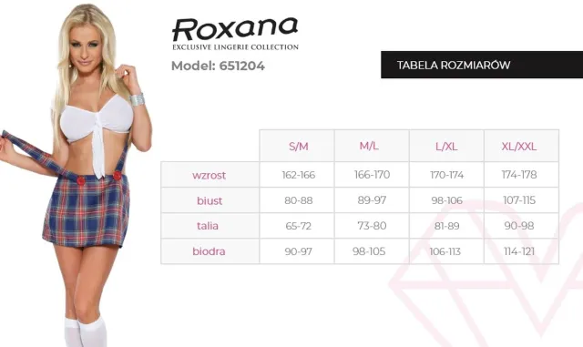 Эротический костюм школьницы Roxana 6512, S/M (мульти)