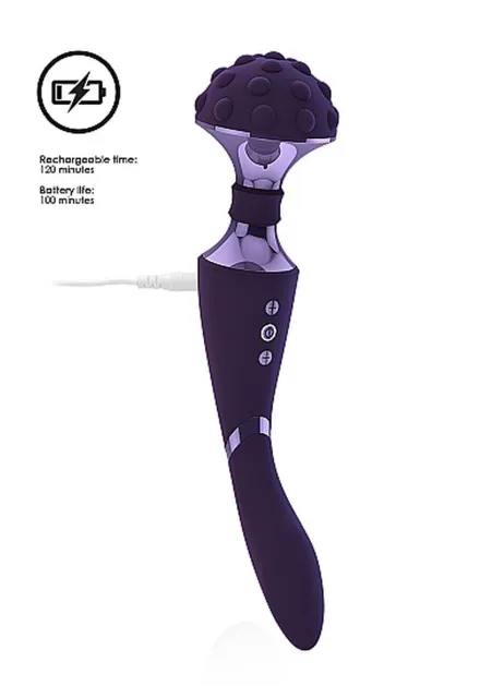 Вибромассажер Vive Shiatsu Bendable Massager Wand, 28.6 см (фиолетовый)
