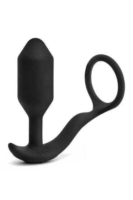 Анальная пробка B-Vibe Snug Tug M, 10.7 см (черный)