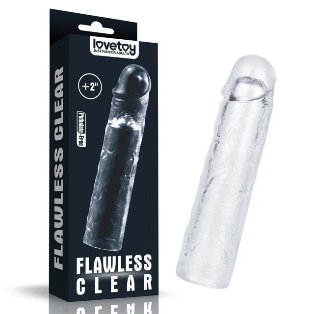 Насадка на пенис LoveToy Flawless Clear Penis Sleeve Add 2, 19 см (прозрачный)