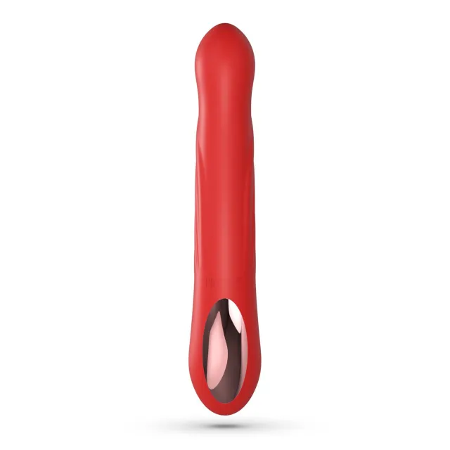 Вибратор-кролик Crushious Lapin Thrusting, 21.5 см (красный)