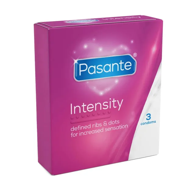 Презервативы Pasante Ribs & Dots Intensity, 3 шт