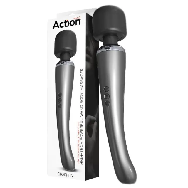 Вибратор Action Wand, 29,5 см (черный)