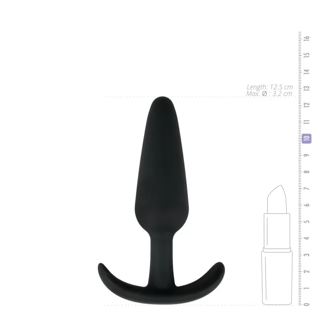 Анальная пробка EasyToys Anal Collection Buttplug L, 12.5 см (черный)