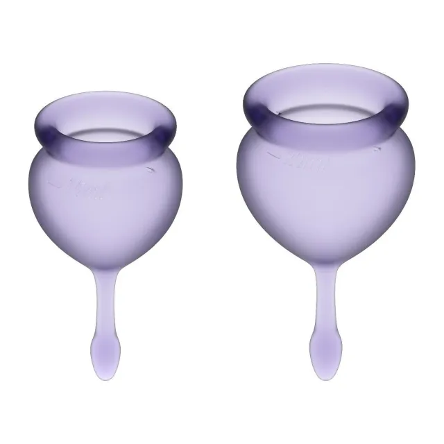 Satisfyer Feel Good - Kubeczki menstruacyjne, Fioletowy, 3, 7 cm, 20 ml