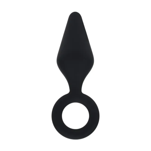 Анальная пробка Levelz Anal Plug with Loop L, 14.3 см (черный)