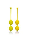 Вагинальные шарики CalExotics Kegel Training Set Lemon, 19 см (желтый)