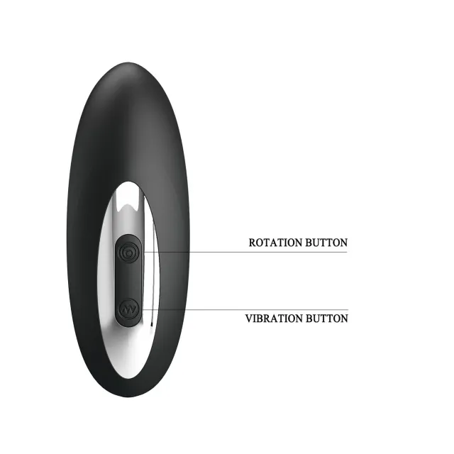 Стимулятор простаты Mr. Play Powerful Vibrating, 16 см (черный)