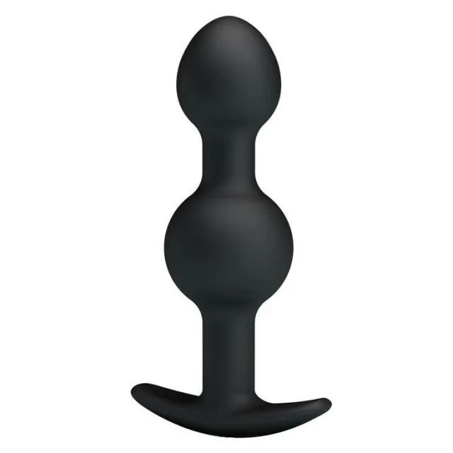 Анальна пробка Pretty Love silicone Anal balls, 10,4 см (черный)