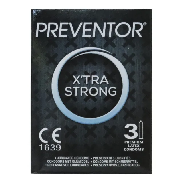 Презервативы Preventor® X'tra Strong, 3 шт (ваниль)